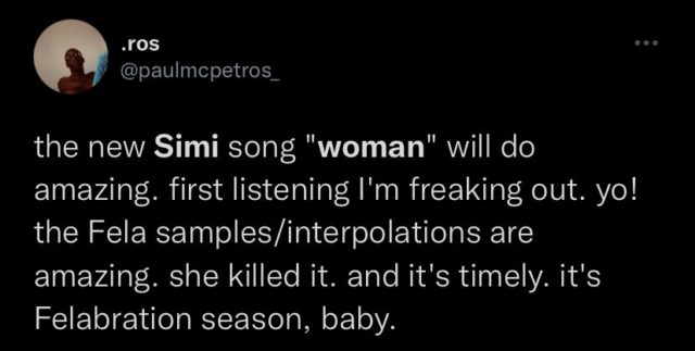 See Reactions to Simi Latest Song Woman NotjustOK