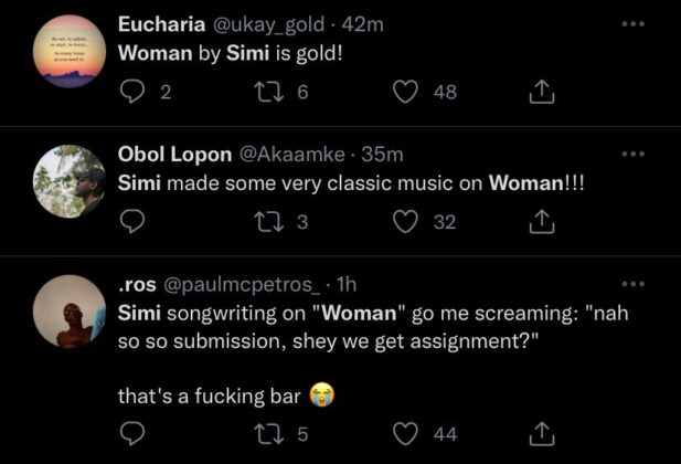 See Reactions to Simi Latest Song Woman NotjustOK