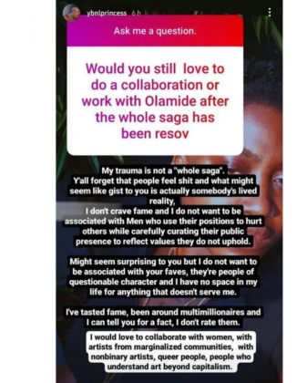 Temmie Ovwasa Explains Why She Fell out with Olamide at YBNL NotjustOK