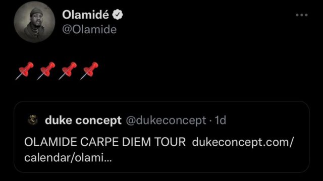 Olamide Carpe Diem Tour