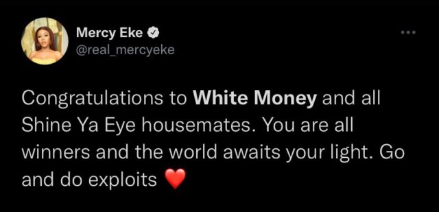 BBNaija Updates: See The Reactions to WhiteMoney Win NotjustOK