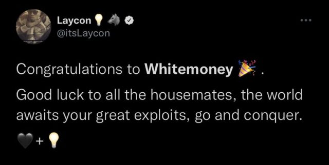 BBNaija Updates: See The Reactions to WhiteMoney Win NotjustOK