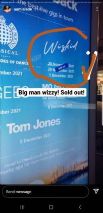 Yemi Alade Congratulates Wizkid on Sold-Out Banner at O2 Arena NotjustOK