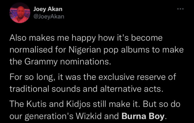 See Reactions to Wizkid, Burna Boy and Tems Grammy Nominations NotjustOK