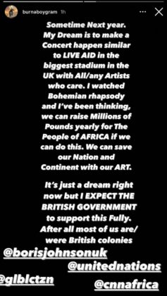 Burna Boy Reveals Plans to Stage Stadium Concert in the UK Next Year Details NotjustOK