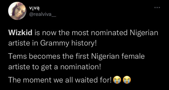 See Reactions to Wizkid, Burna Boy and Tems Grammy Nominations NotjustOK