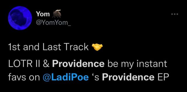 Ladipoe Providence Reaction