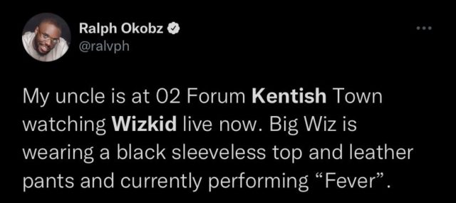 See Reactions to Wizkid Intimate O2 Forum Kentish Town Performance NotjustOK