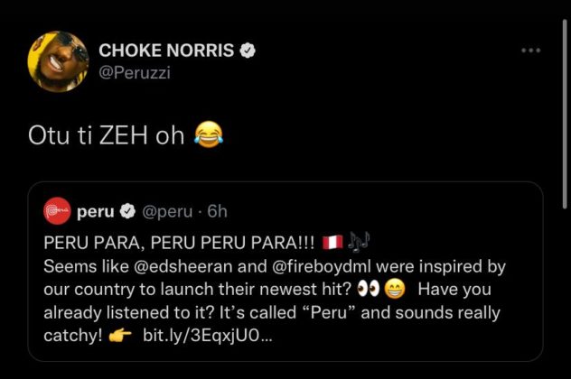 Peruzzi Reacts to the Country Peru Taking Credit for Fireboy Peru NotjustOK