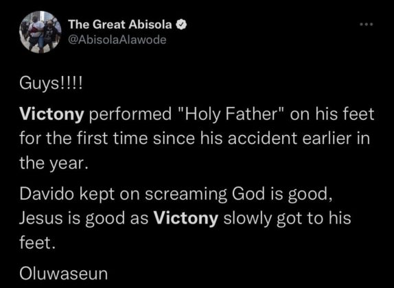 Crowd Goes Wild at Davido Concert As Victony Performs Standing Up NotjustOK
