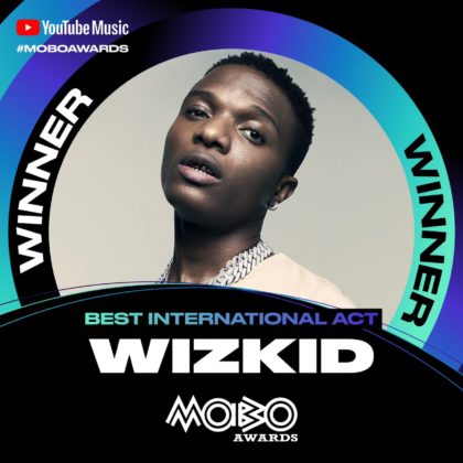 Wizkid Wins Best International Act at MOBO Awards 2021 NotjustOK