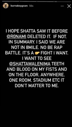 Burna Boy Shatta Wale Fight