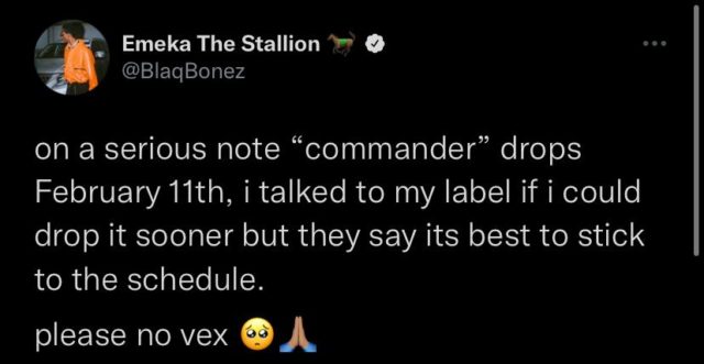 Blaqbonez Reveals The Release Date for New Song Titled Commander NotjustOK