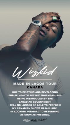 Wizkid Announces Postponement of His Made in Lagos Canada Tour NotjustOk