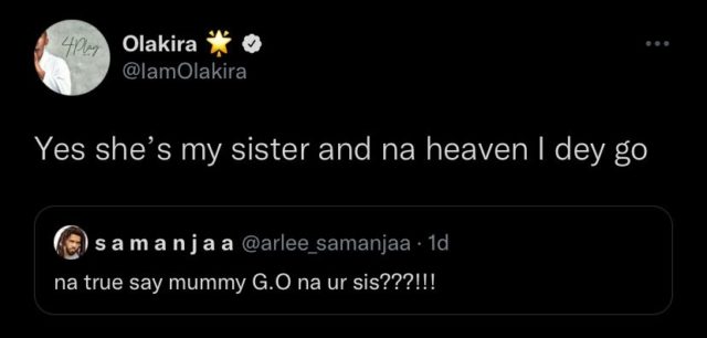 Olakira Confirms He and Mummy GO Are Siblings Reactions NotjustOK