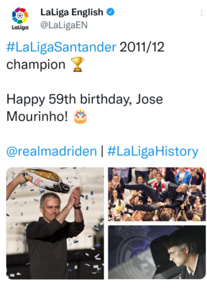 Jose Mourinho 59th Birthday 