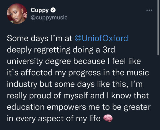 DJ Cuppy Third Degree Oxford University