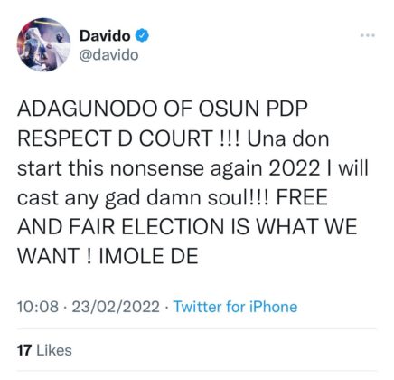 Davido Osun PDP Primaries