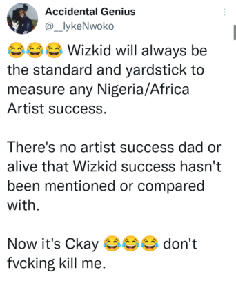 Wizkid CKay Music fans