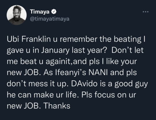 Timaya Ubi Franklin