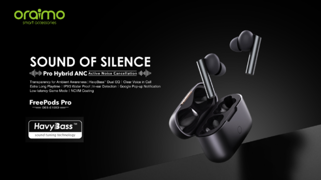 Oraimo's Freepods Pro Bass Tuned Earbuds 