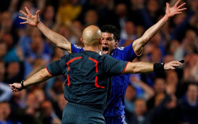 Tom Ovrebo and Michael Ballack