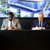 Rudiger signing his contract with Real Madrid
