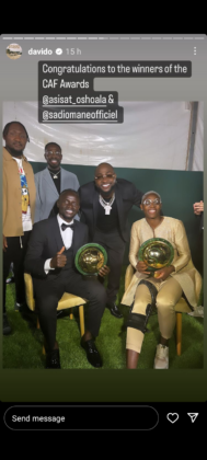 Davido Sadio Mane Asisat Oshoala