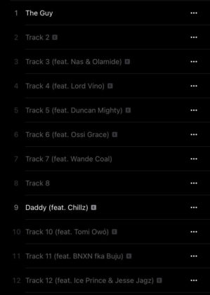 M.I Abaga The Guy Album Tracklist Nas Olamide