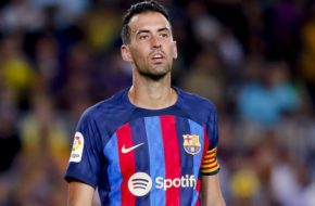 Sergio Busquets playing for Barcelona