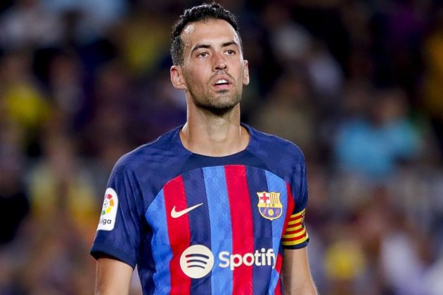 Sergio Busquets playing for Barcelona