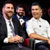 Lionel Messi and Cristiano Ronaldo at a Ballon d'Or Ceremony