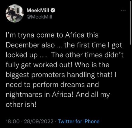Meek Mill Africa
