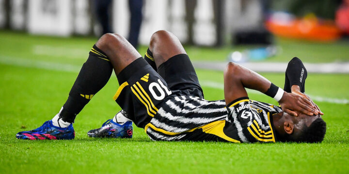 Paul Pogba in tears in Juventus game