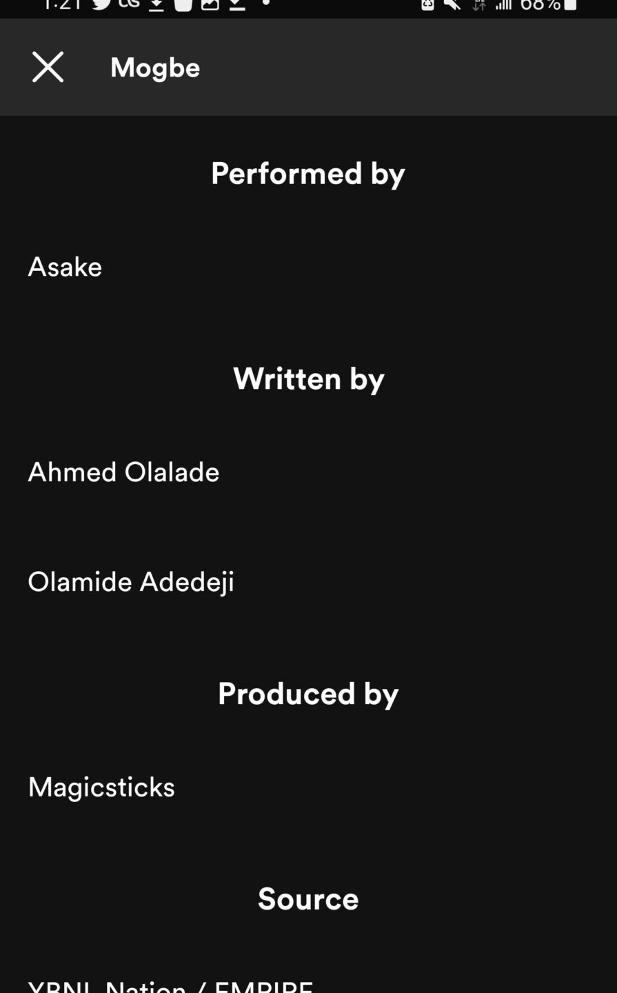 Olamide Asake 'Work Of Art'