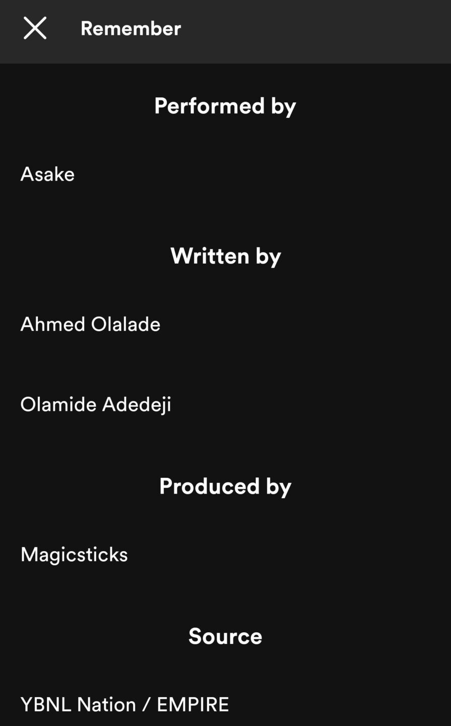 Olamide Asake 'Work Of Art'