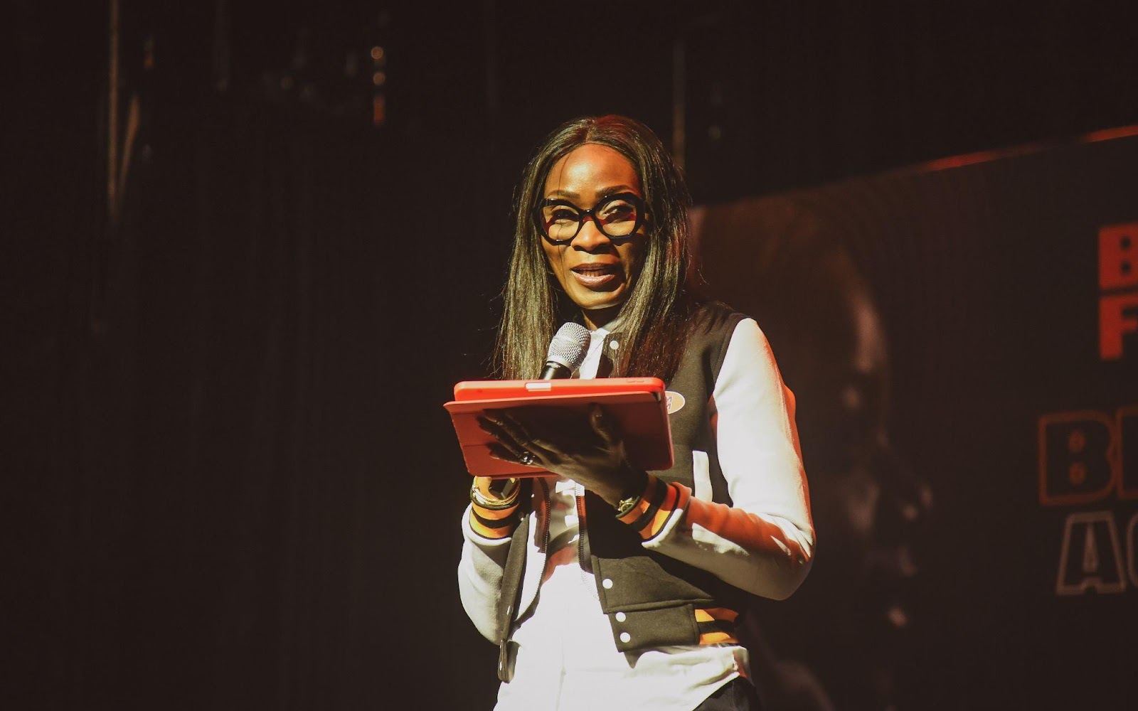 Yimika Adeboye giving at Breathe Academy Lunch