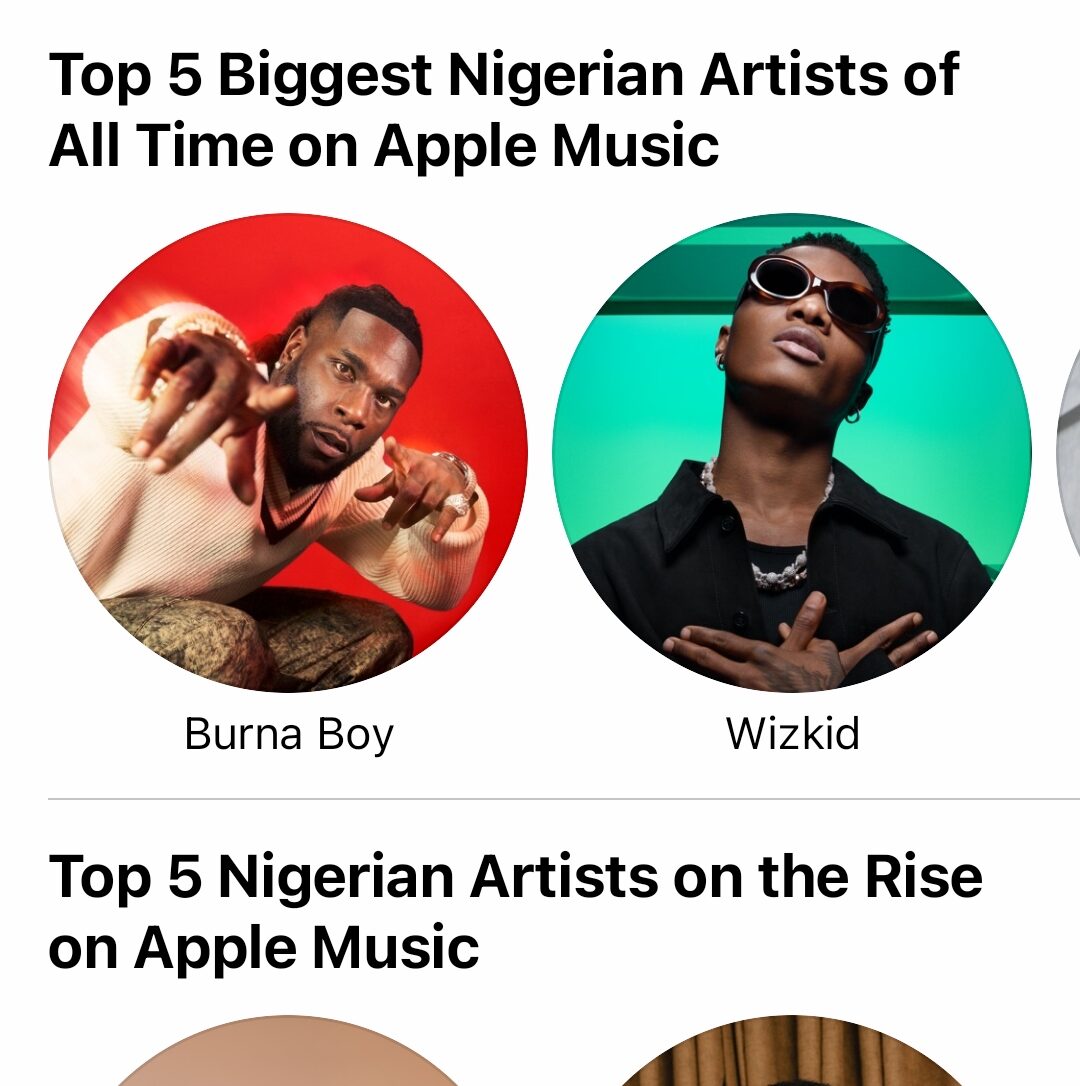 Most Streamed Nigerian Artists Apple Music