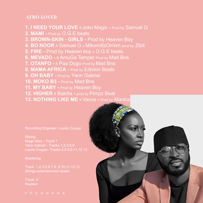 Young Rob Afro lover Album Tracklist cover