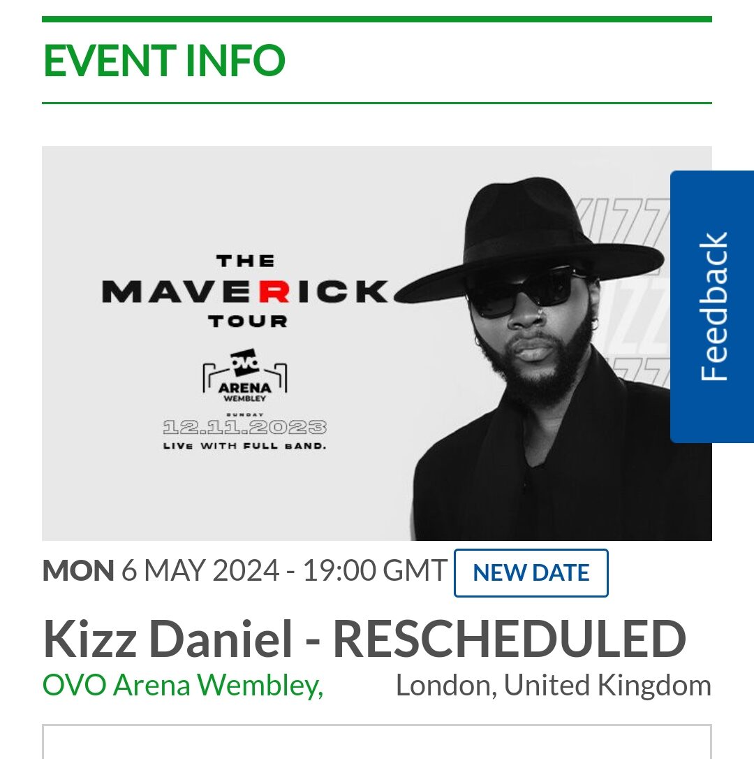 Kizz Daniel OVO Arena concert