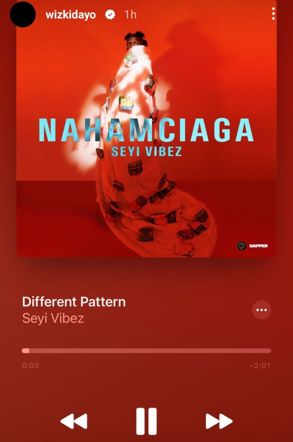 Wizkid reacts to Seyi Vibez's EP, NAHAMciaga Notjustok