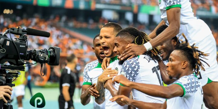 Super Eagles goal celebration against Ivory Coast