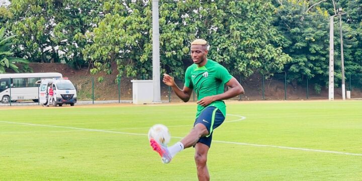 Victor Osimhen's training session at AFCON 2023