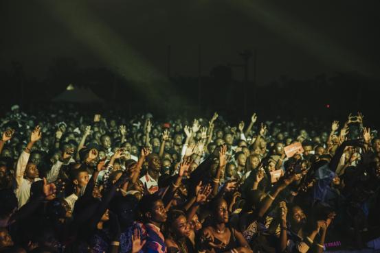 Massive crowd recorded at the Boomplay and itel #PowerUpYourLife festival