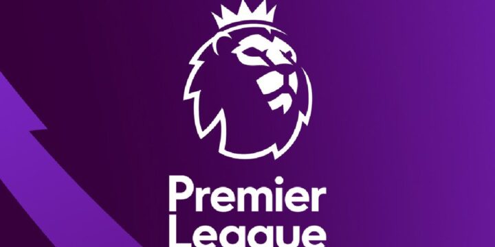 Premier League official logo on a purple background