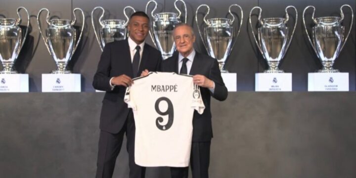 Kylian Mbappe's unveiling at Real Madrid