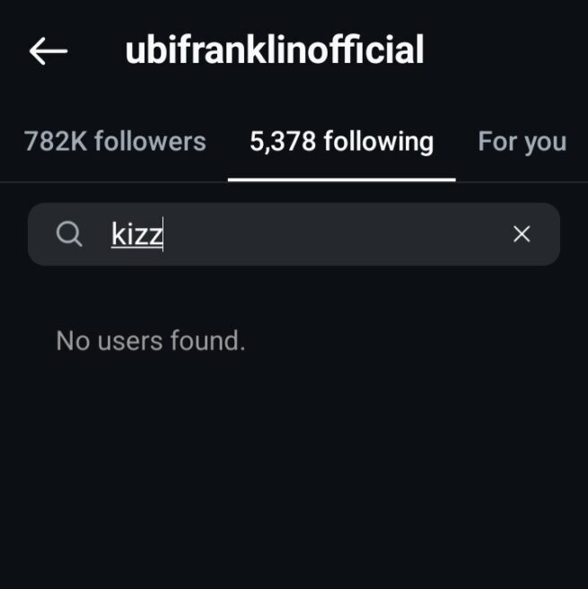 Ubi Franklin unfollows Kizz Daniel