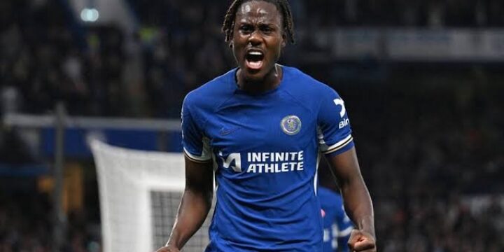 Trevoh Chalobah's goal celebration for Chelsea