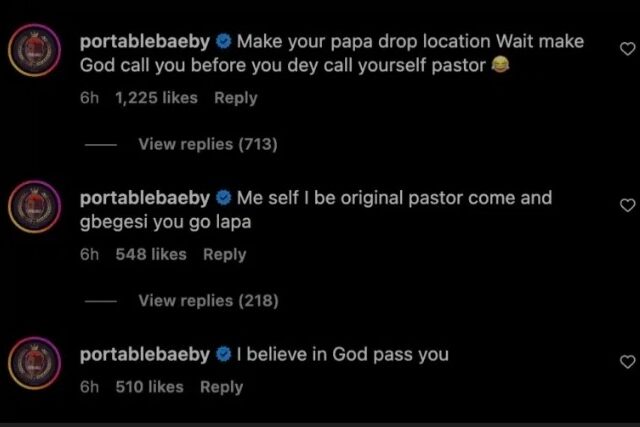 Portable dares pastor