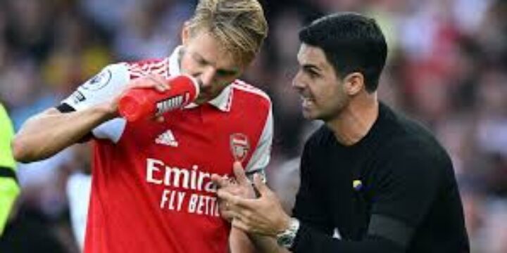 Martin Odegaard and Mikel Arteta